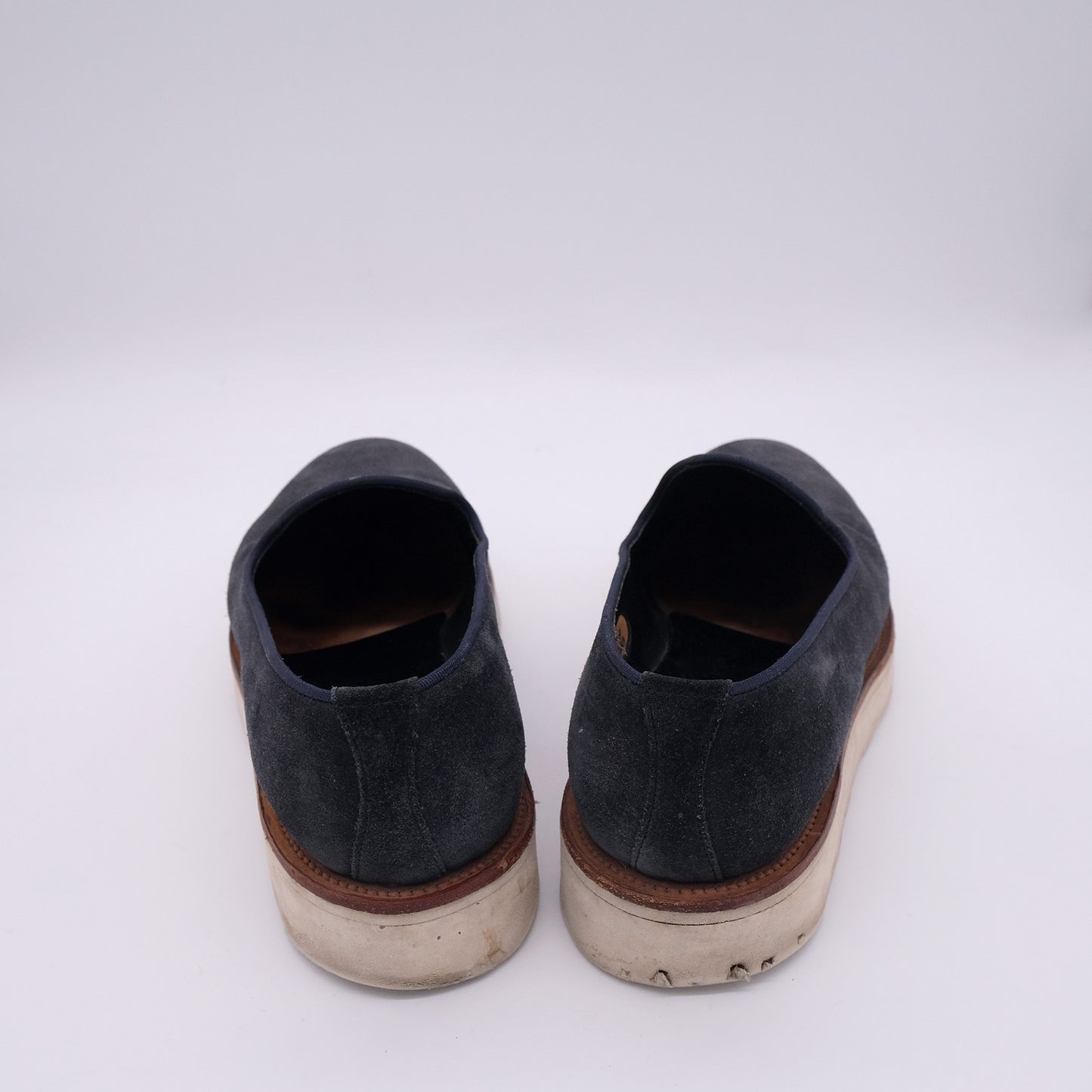 Alfred Sargent, blue suede loafers, size 42EU, thicker rubber sole