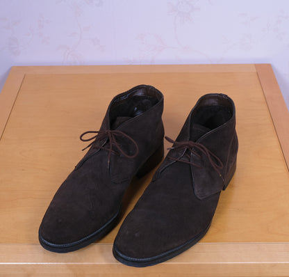 Bally, ruskeat talvikengät, koko 45 chukka-malli, turkisvuori