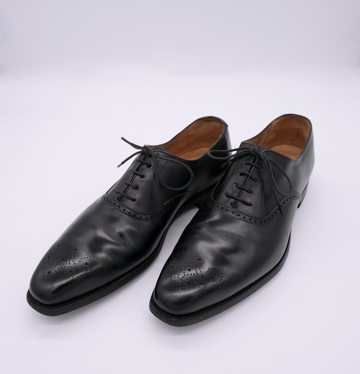 Crockett and Jones, black dress shoes, size 43EU, rubber soles