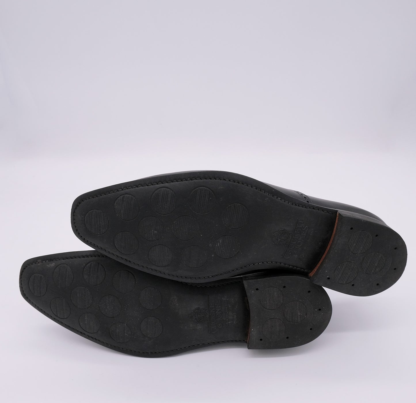 Crockett and Jones, black dress shoes, size 43EU, rubber soles