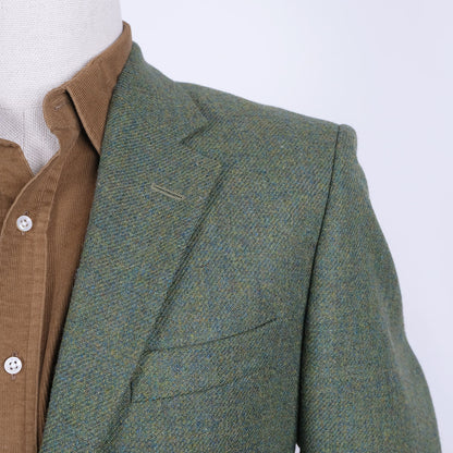 Gieves & Hawkes, vihreä vahva tweedtakki, koko 50, hoikka