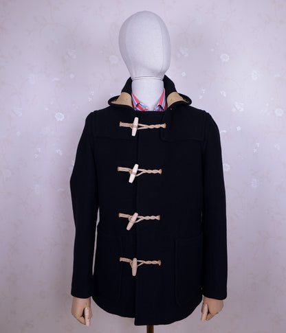 Gloverall, sininen duffelitakki, koko S, tehty Englannissa