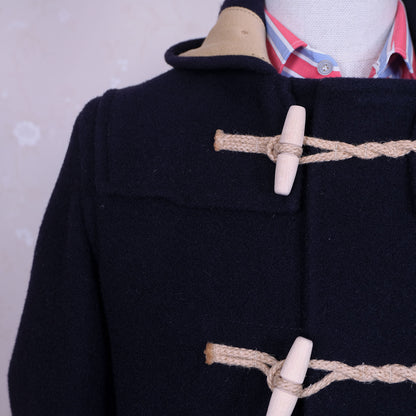 Gloverall, sininen duffelitakki, koko S, tehty Englannissa