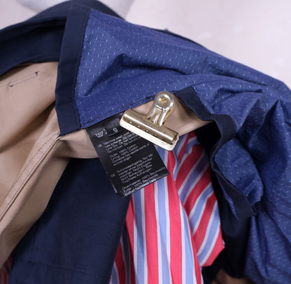 Gloverall, sininen sadetakki, koko S, tehty Englannissa