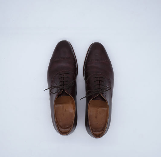 John Lobb, tummanpunaiset pukukengät, koko 42, keräilymalli