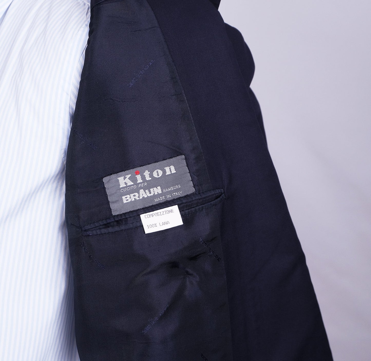 Kiton, sininen klubitakki, koko 50, käsintehty Napolissa