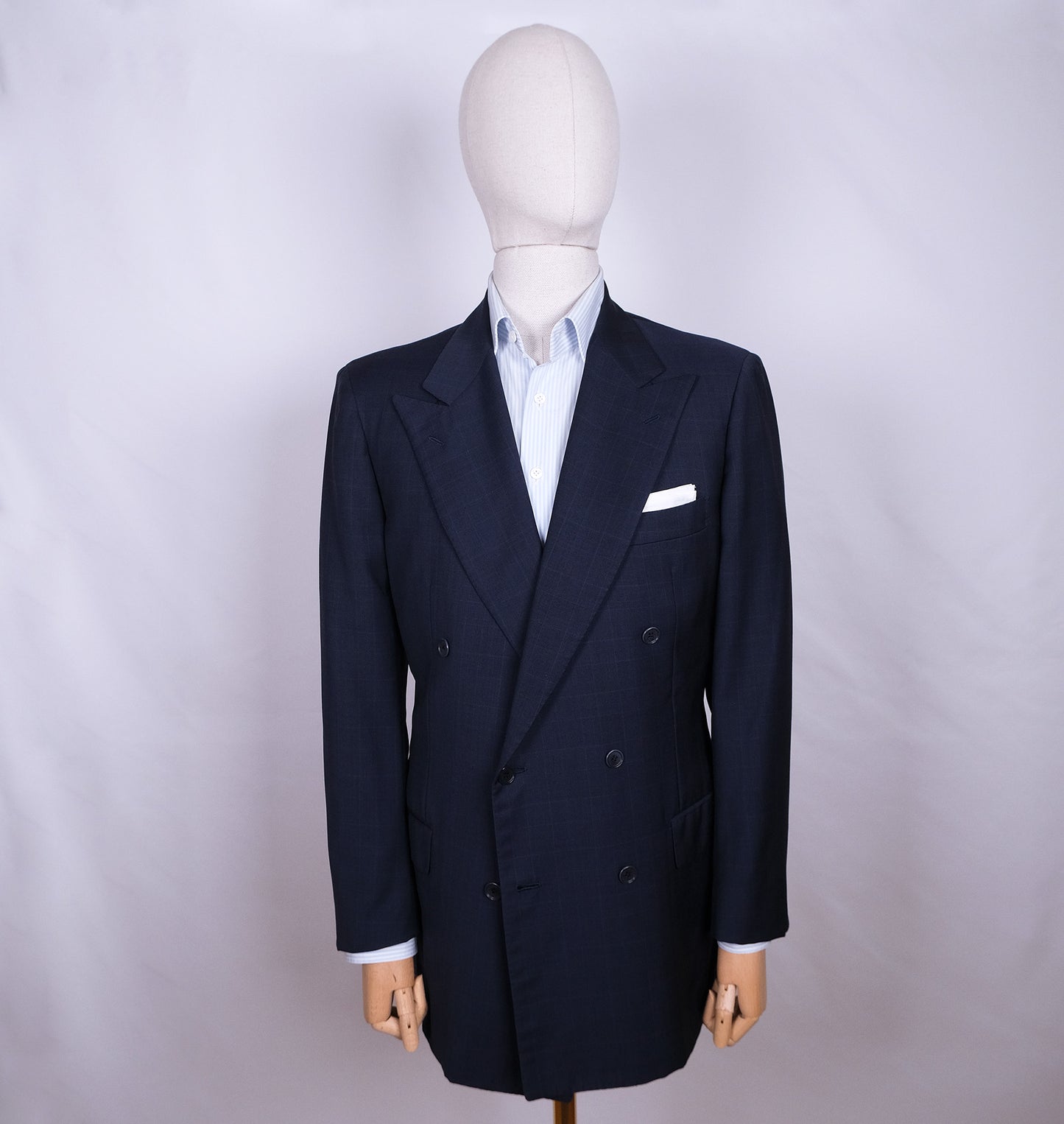 Kiton, sininen irtotakki, koko 50, käsintehty Napolissa