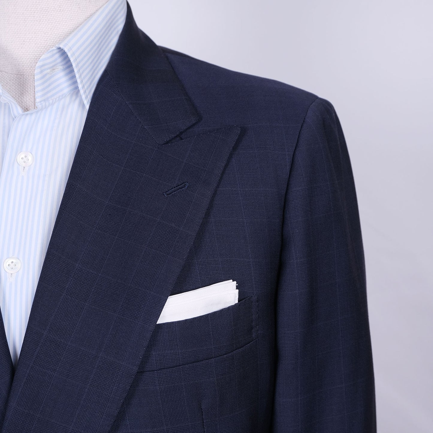 Kiton, sininen irtotakki, koko 50, käsintehty Napolissa