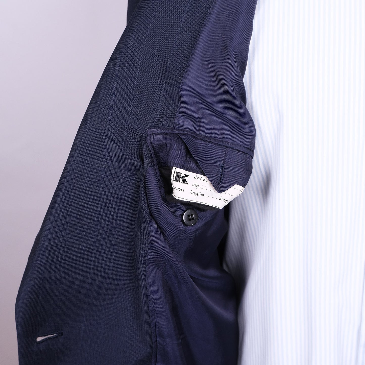 Kiton, sininen irtotakki, koko 50, käsintehty Napolissa