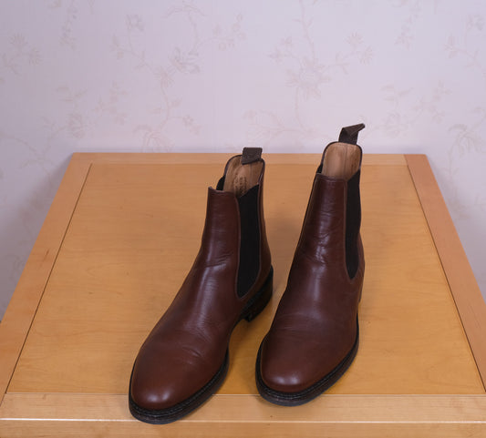 Loake, ruskeat chelsea-varsikengät, koko 42, kumipohjat