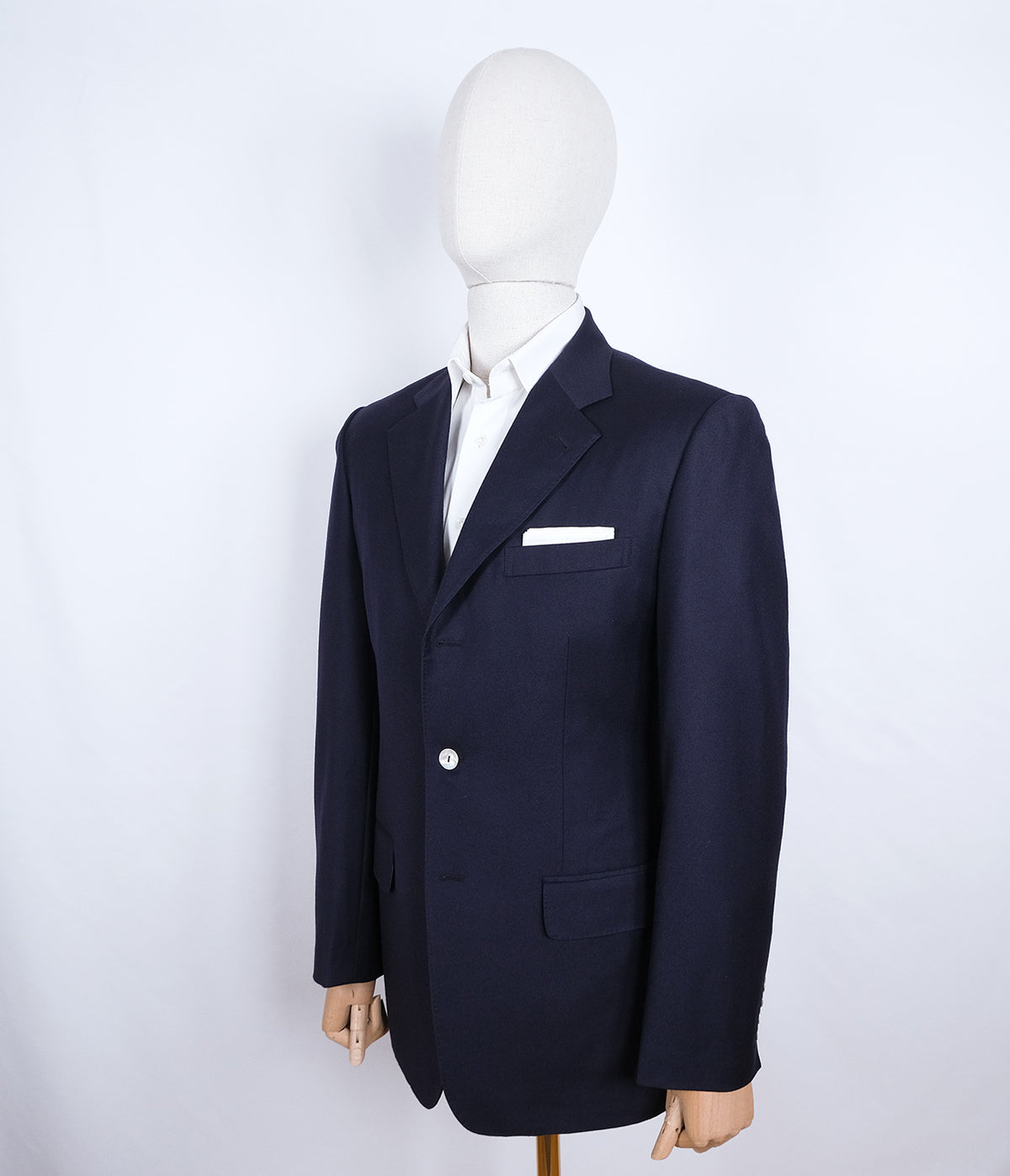 Pinstripes, sininen klubitakki, koko 50, käsintehty