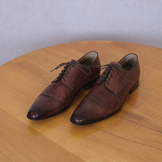Santoni, ruskeat nauhakengät, koko 42, kumipohja