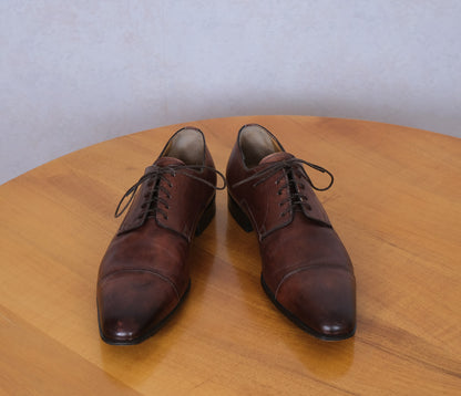 Santoni, ruskeat nauhakengät, koko 42, kumipohja
