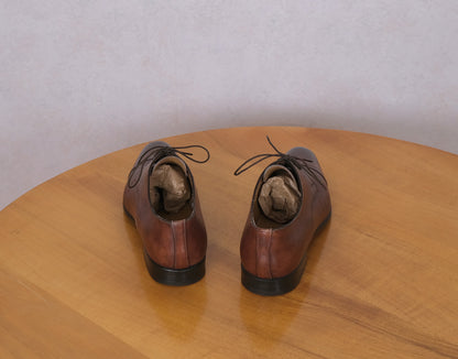 Santoni, ruskeat nauhakengät, koko 42, kumipohja