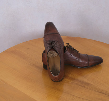 Santoni, ruskeat nauhakengät, koko 42, kumipohja