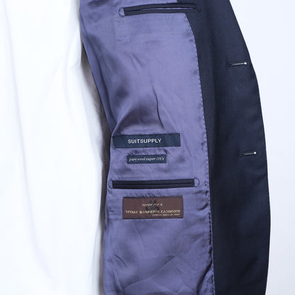 Suitsupply, sininen klubitakki, koko 50, helmiäisnapit