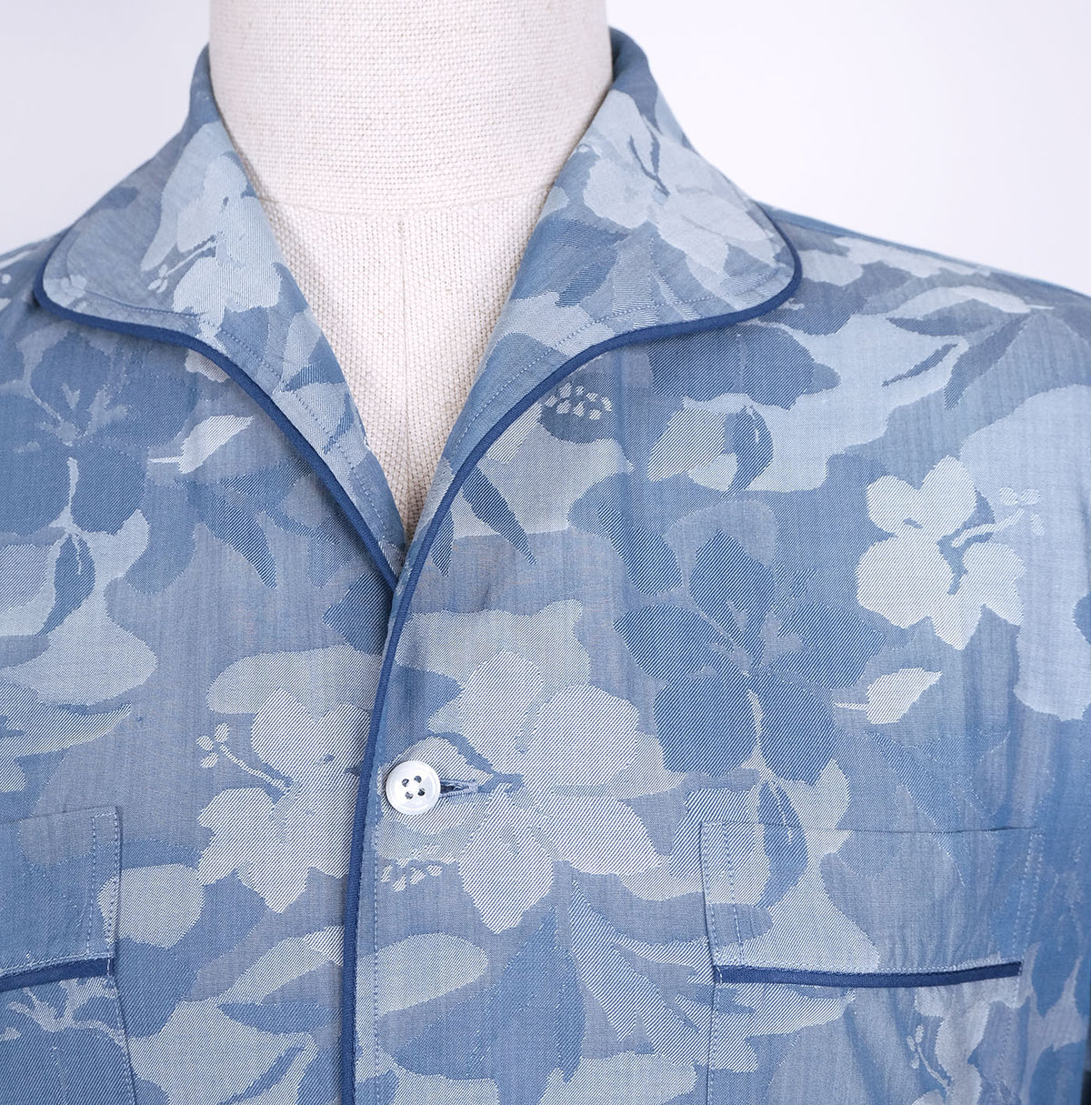 Turnbull & Asser, sininen kauluspaita, koko S, lyhyet hihat