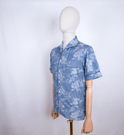 Turnbull & Asser, sininen kauluspaita, koko S, lyhyet hihat