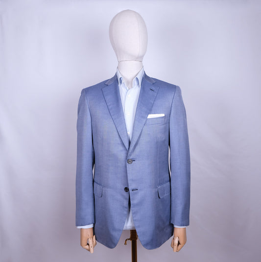Brioni, sininen irtotakki, koko 48, kashmir-silkkikangas