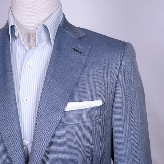 Brioni, sininen irtotakki, koko 48, kashmir-silkkikangas