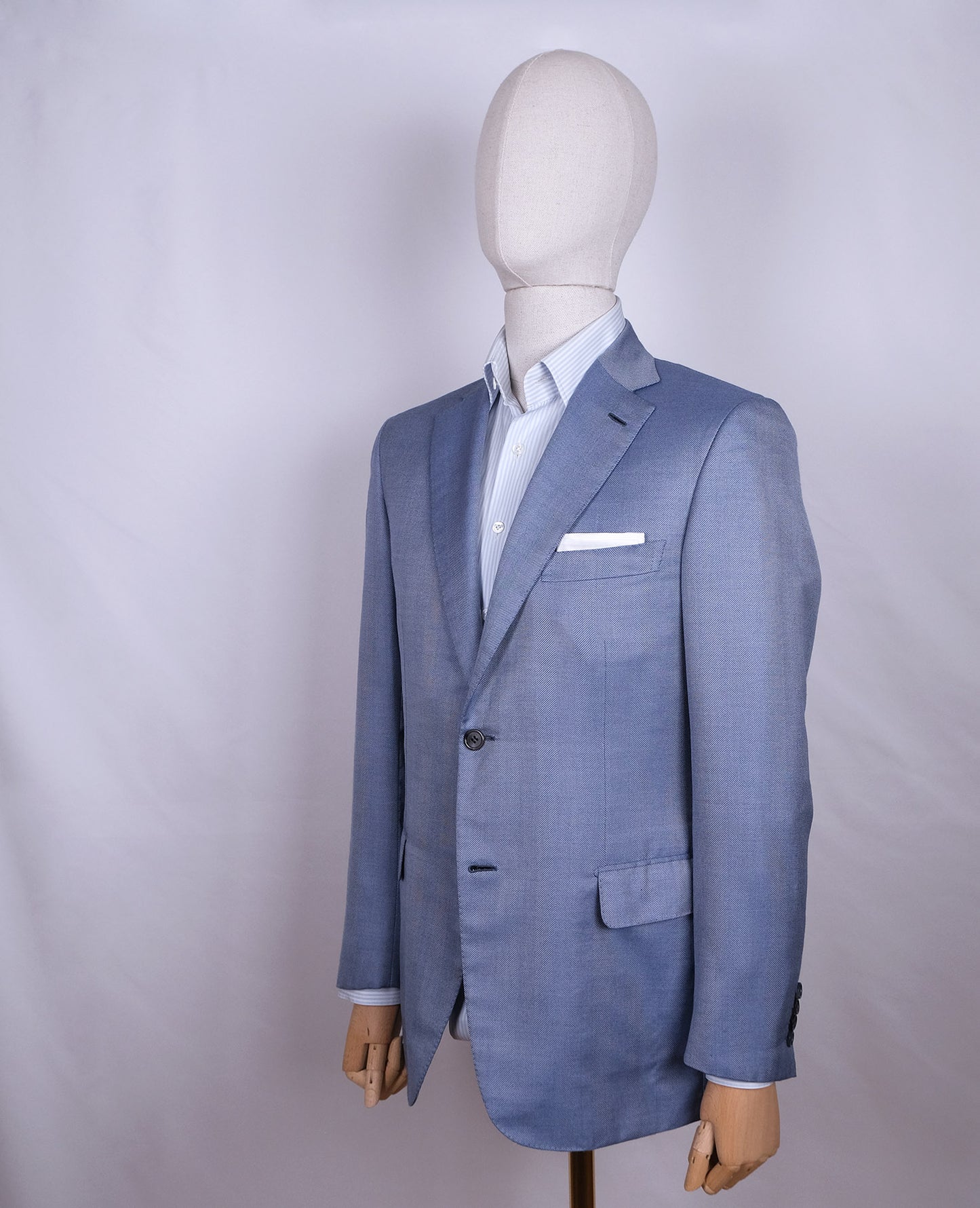 Brioni, sininen irtotakki, koko 48, kashmir-silkkikangas