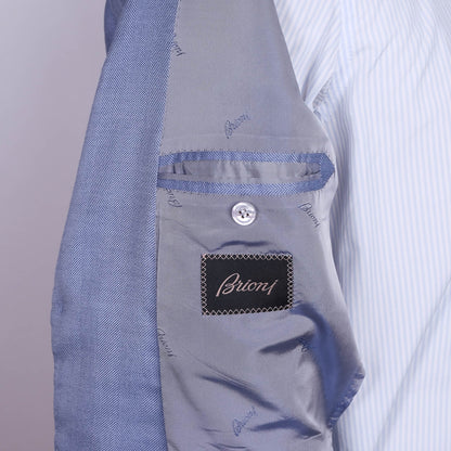 Brioni, sininen irtotakki, koko 48, kashmir-silkkikangas