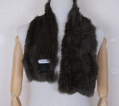 Yves Salomon, ruskea kaulaliina, kanin turkista