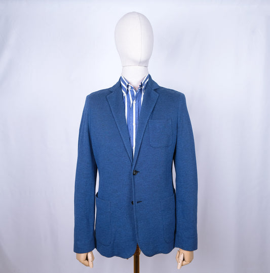 Ermenegildo Zegna, sininen neulottu irtotakki, koko M
