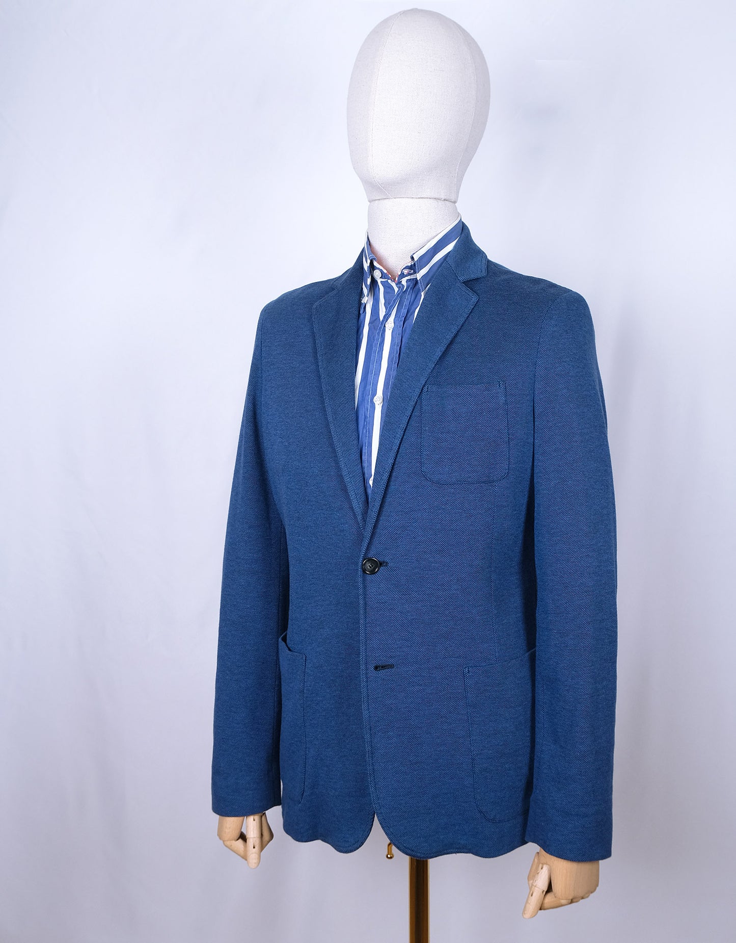 Ermenegildo Zegna, sininen neulottu irtotakki, koko M