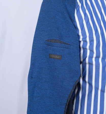 Ermenegildo Zegna, sininen neulottu irtotakki, koko M