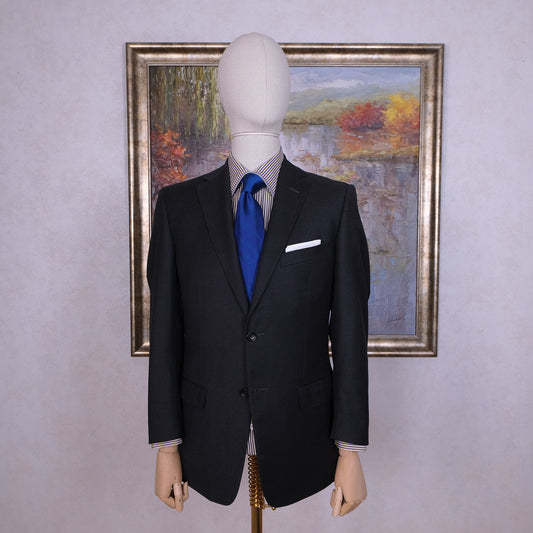 Ermenegildo Zegna, tumma puku, koko 48, flanellivillaa