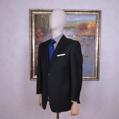 Ermenegildo Zegna, tumma puku, koko 48, flanellivillaa