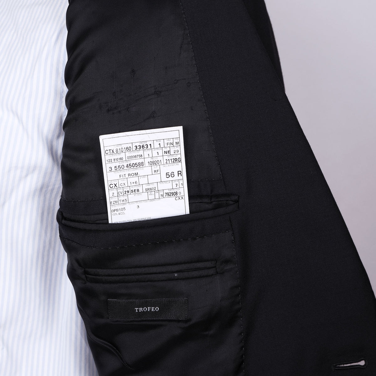 Ermenegildo Zegna, komia tumma puku, koko 56, Trofeo-villaa