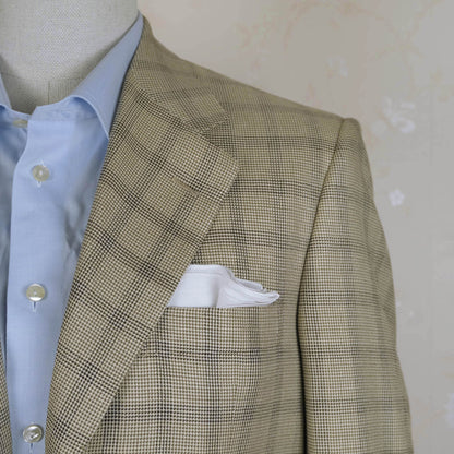 d'Avenza, brown hand-sewn jacket, wool and silk, size 40UK