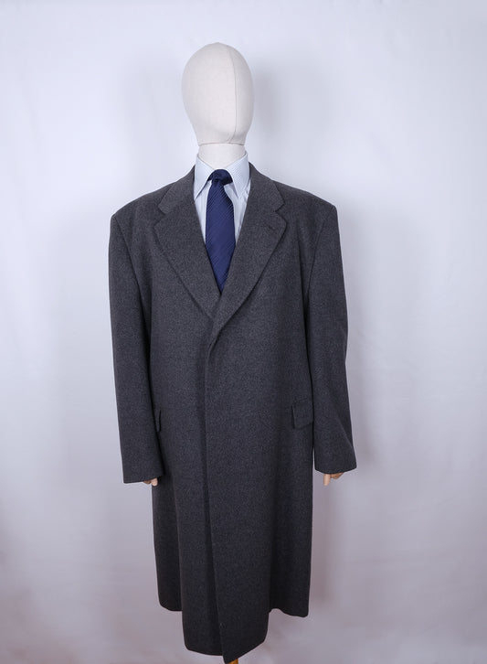 d'Avenza, grey wool coat, size 64EU, XXXL, big and tall men's clothing